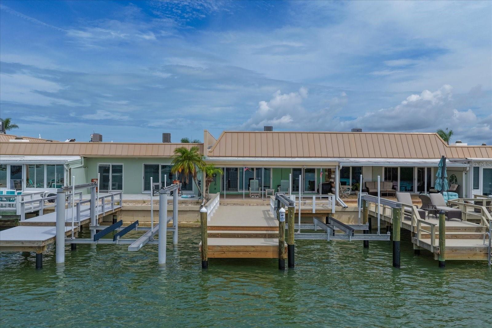 Brand new composite dock just installed; features a 10,000 lb. boat lift with new pilings.