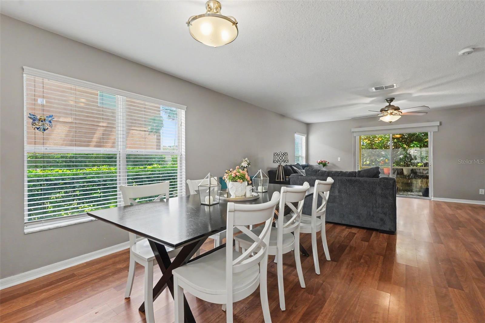 Bright and cheerful dining area
