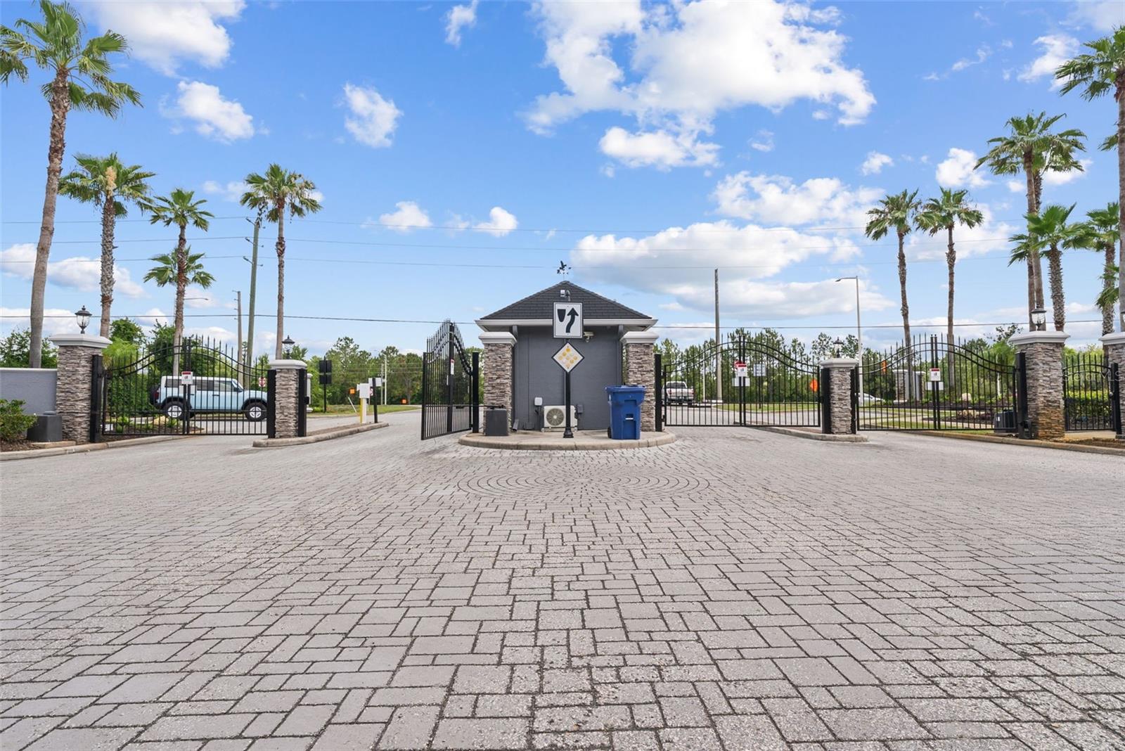 Gated entrance to Grey Hawk at Lake Polo.