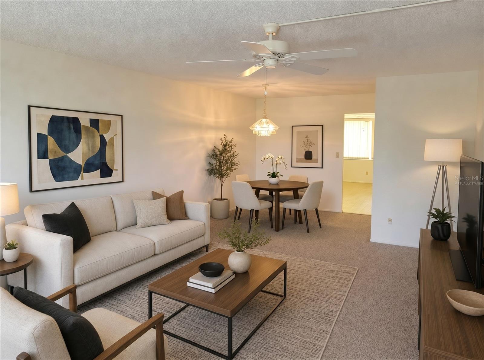 Virtually Staged Living Room