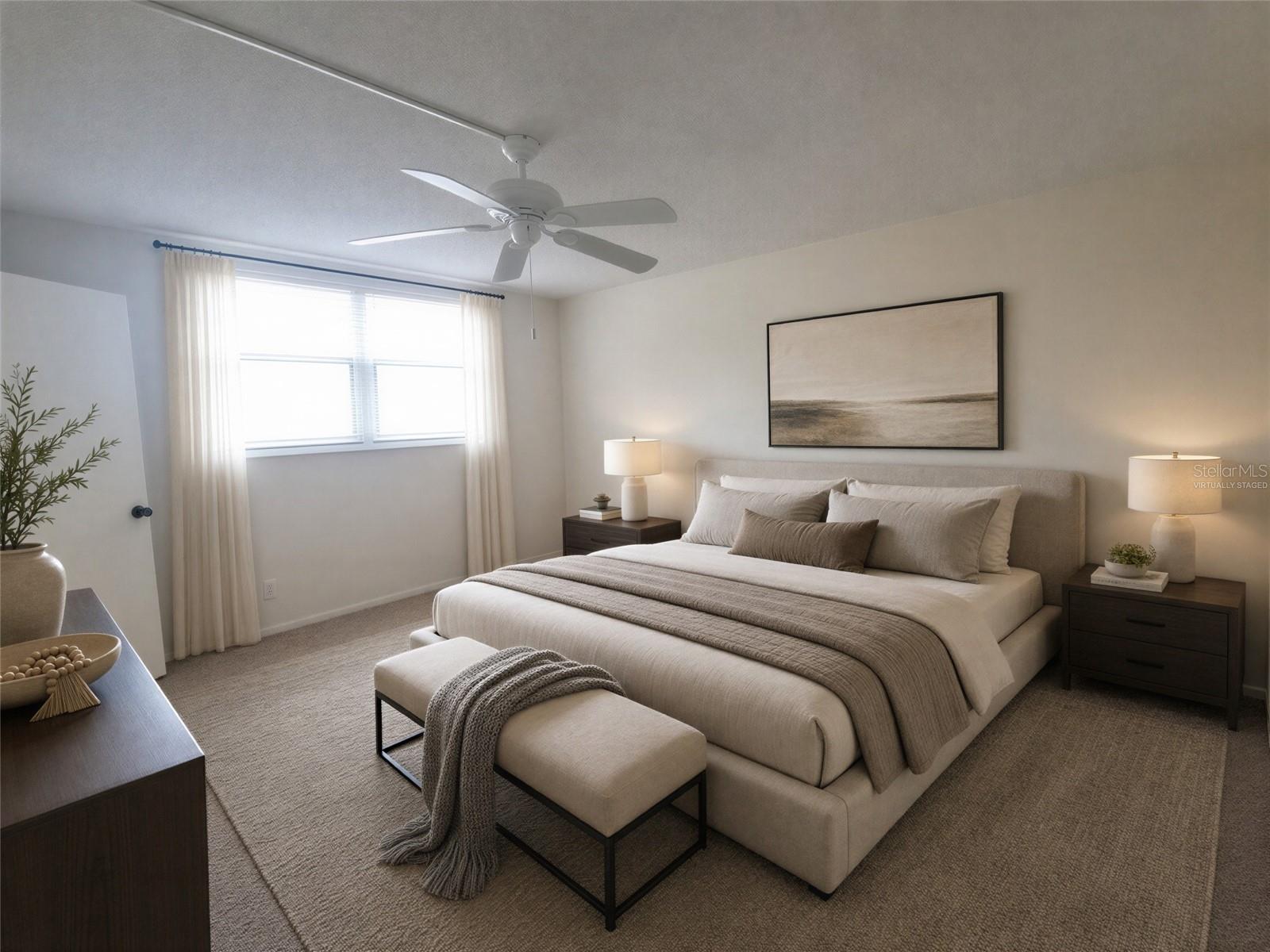 Virtually Staged Bedroom