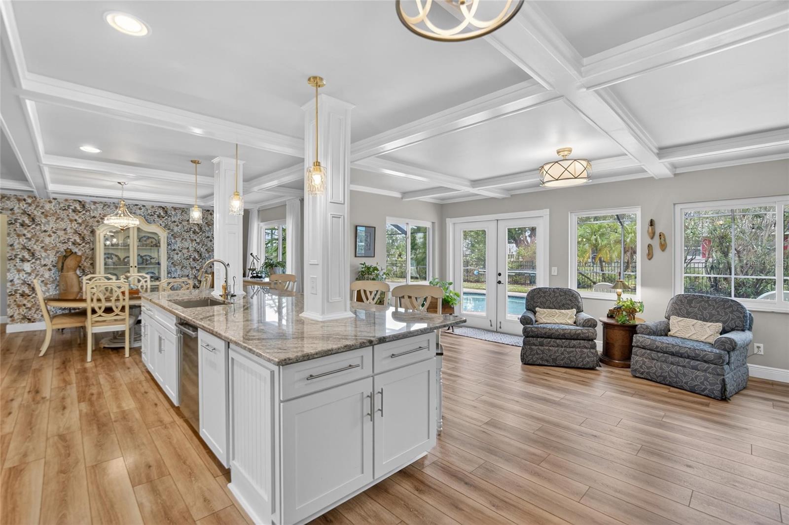 TB8513853 - Open Floor plan of dining, kitchen and family room