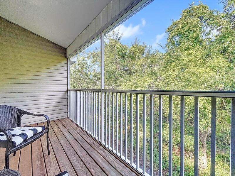 3rd floor screened patio off of primary