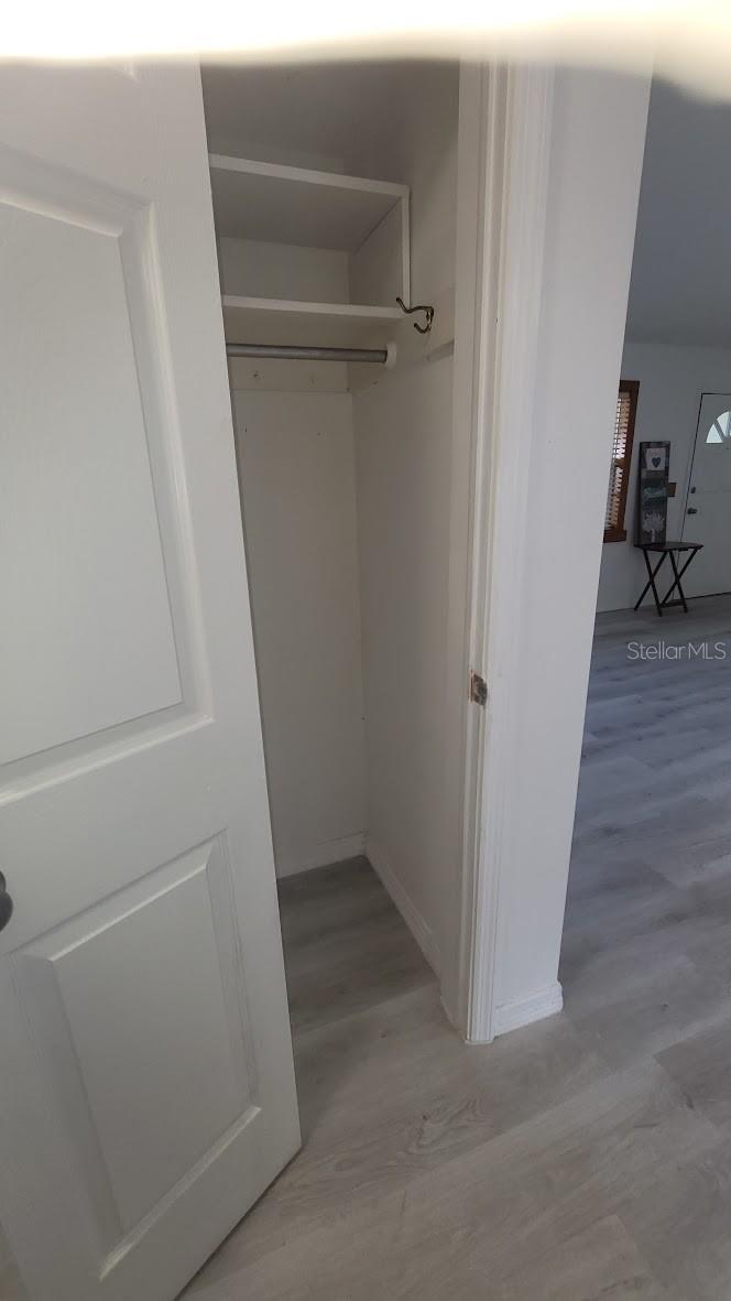 Coat closet in the hallway