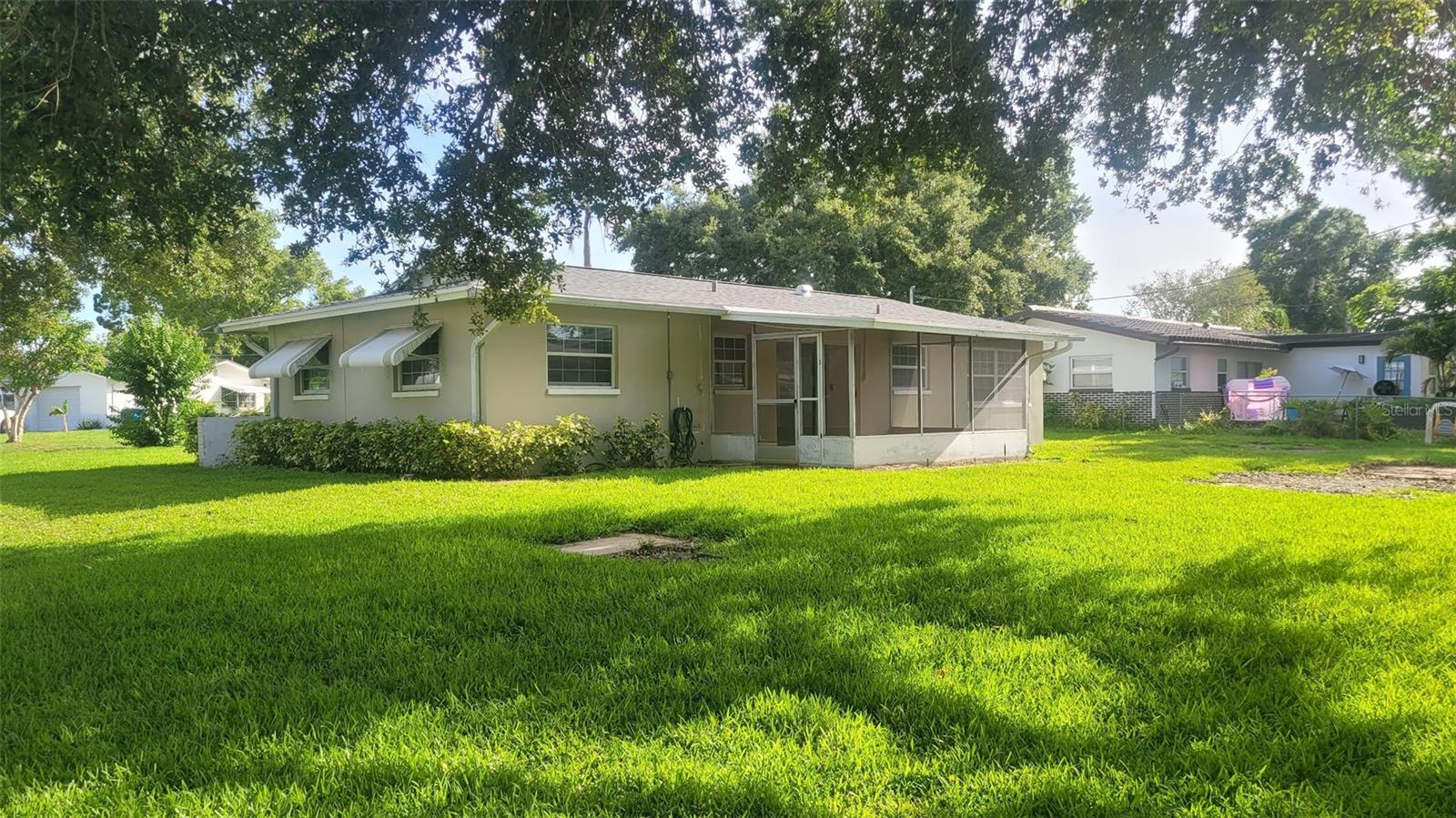 Another view of the yard and porch.