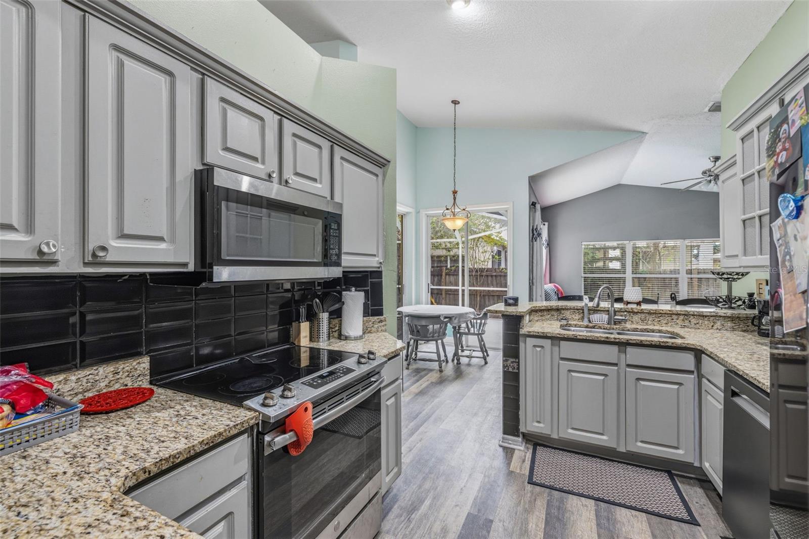 View toward corner breakfast area and family room