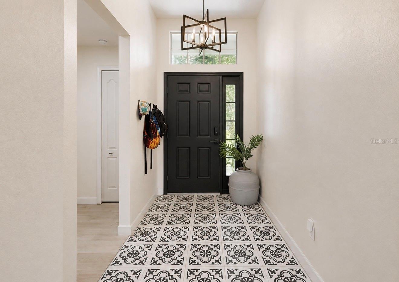 Foyer- hand painted tiles