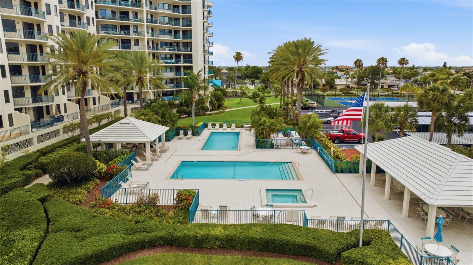 2 heated pools