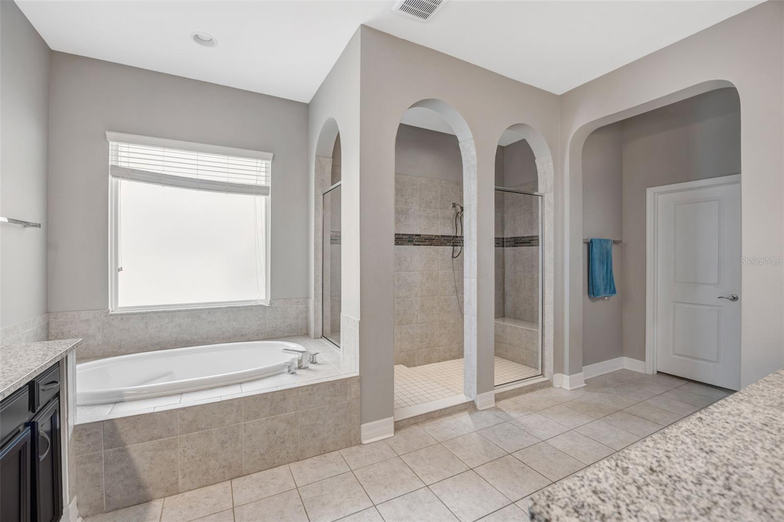 Separate shower & tub