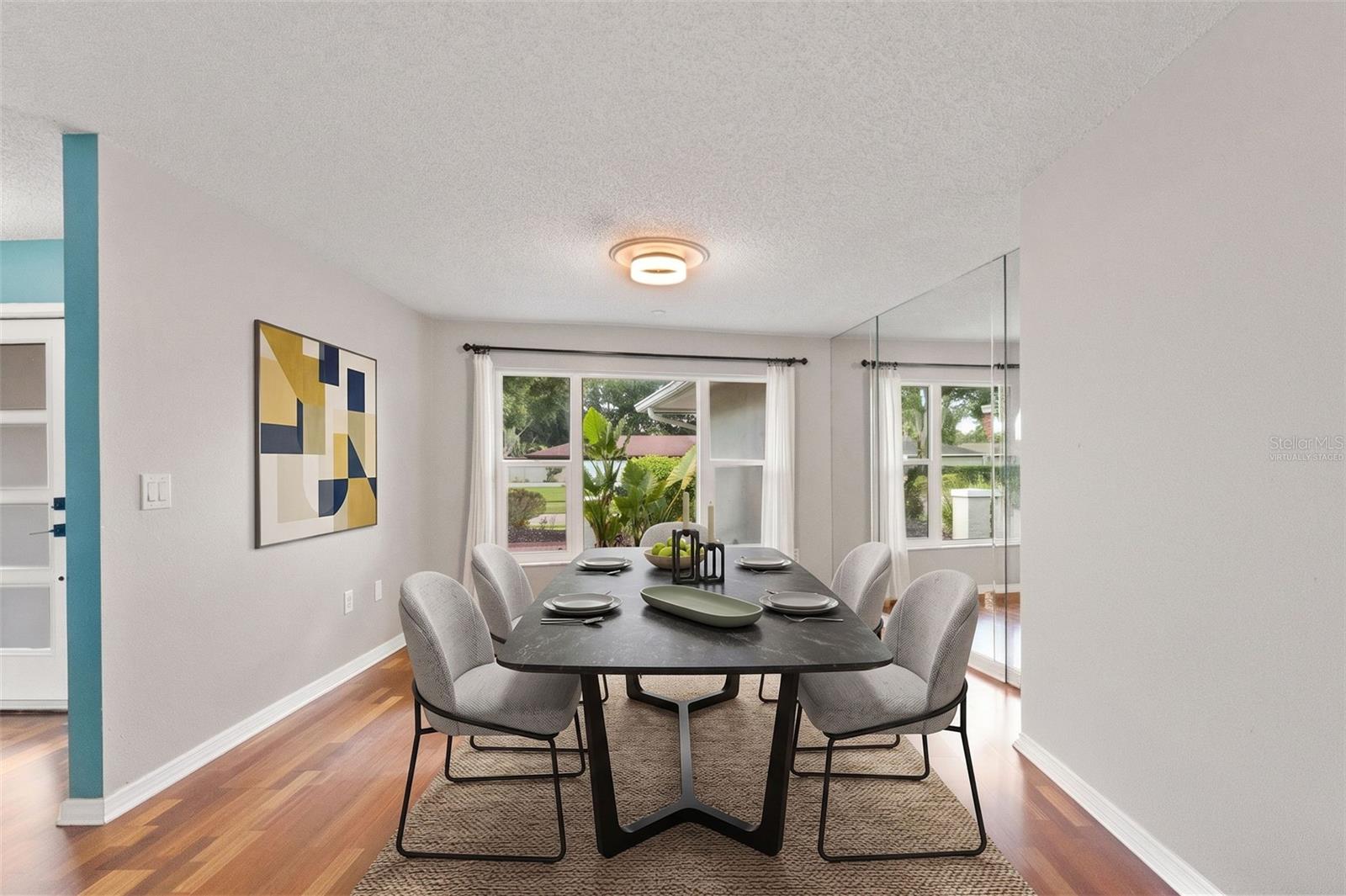 Virtually staged formal dining room
