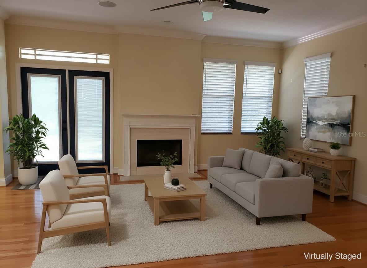 Living Room Facing the Fireplace