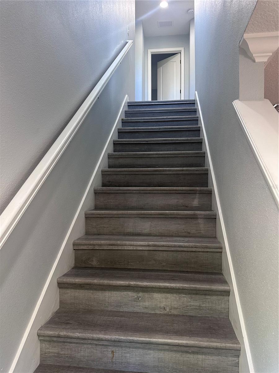 Stair way to loft and 2nd floor bedrooms
