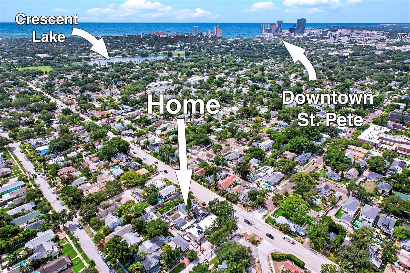 Close to Crescent Lake, Downtown and TampaBay