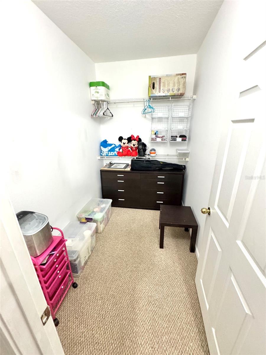 Huge walk-in closet in primary bedroom