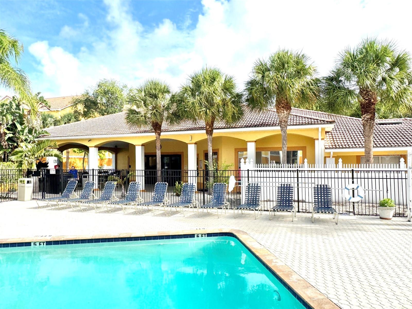 Pool and cabana.