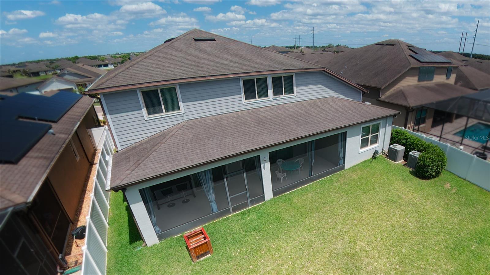 aerial backyard
