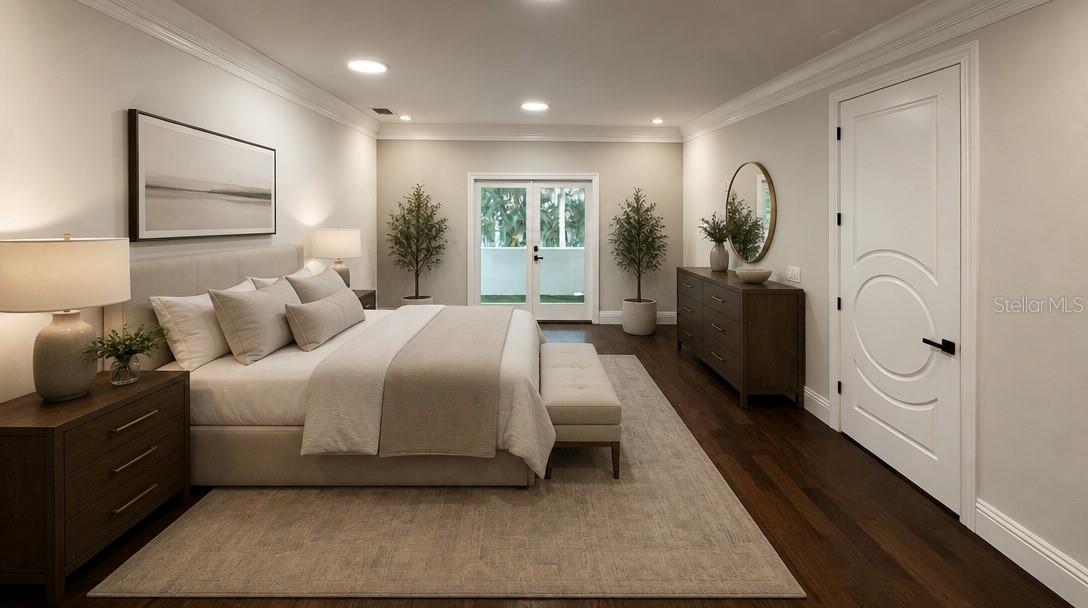 Primary Bedroom Staged