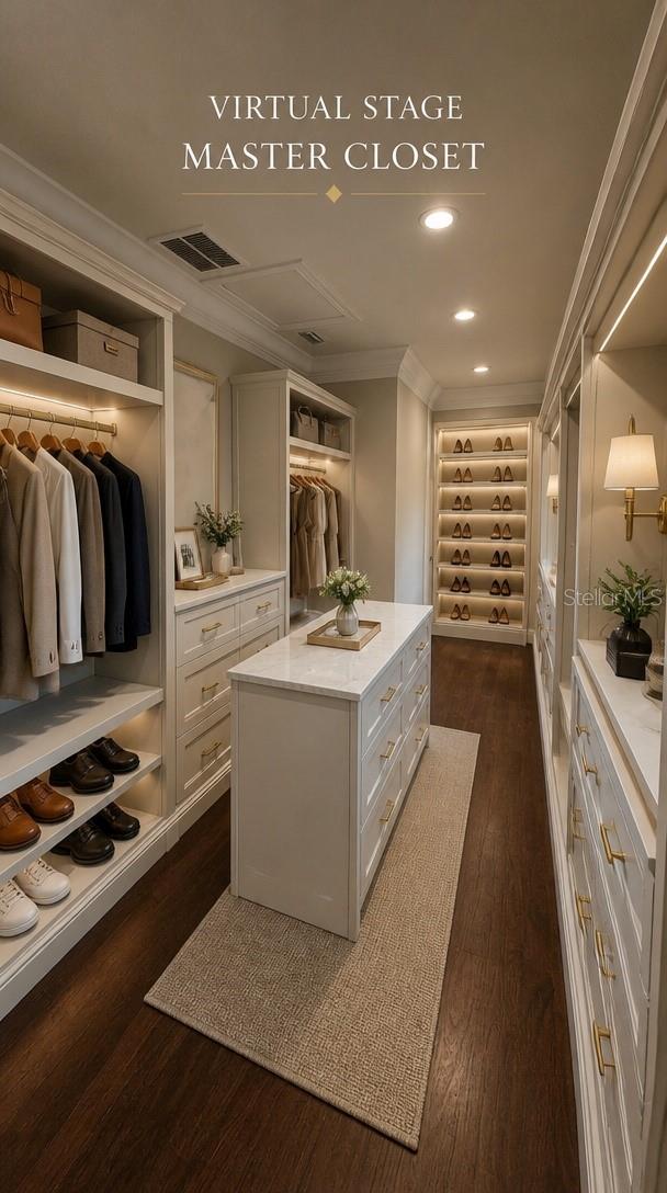 Primary Closet Staged