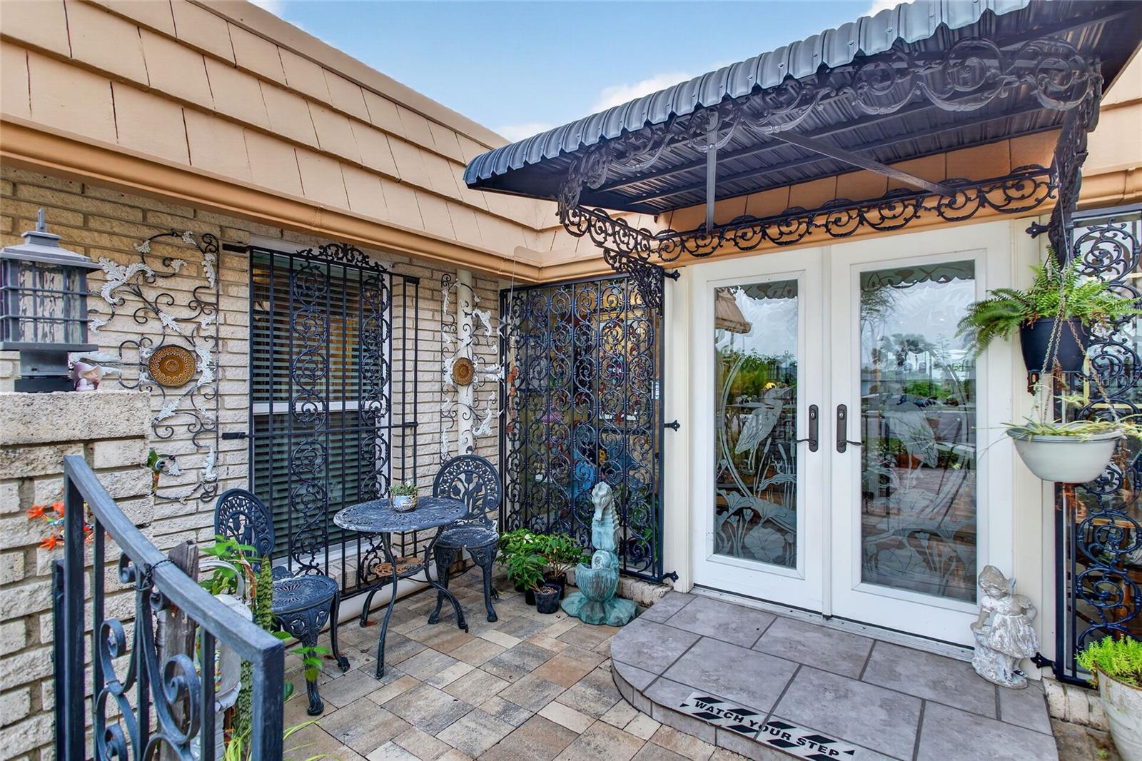 partial view of entry courtyard