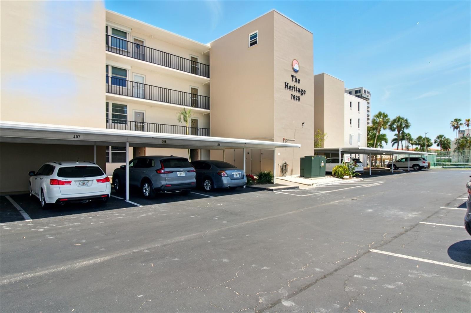 Residents benefit from covered carport spaces designed for comfort and convenience year-round.