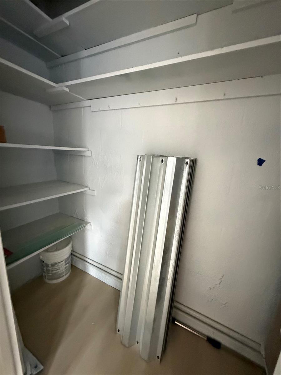 spacious storage closet.