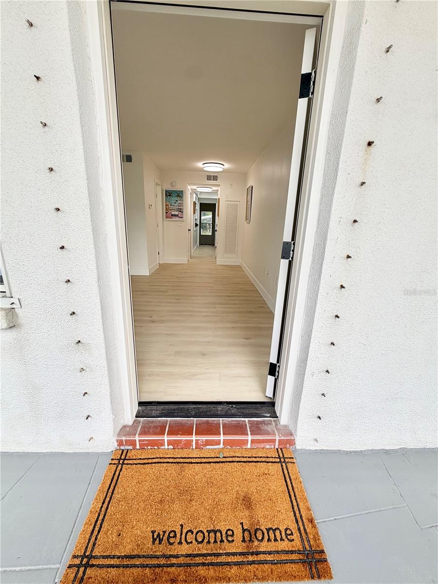 Welcome Home... an added piece of mind as this condo does come with hurricane shutters.