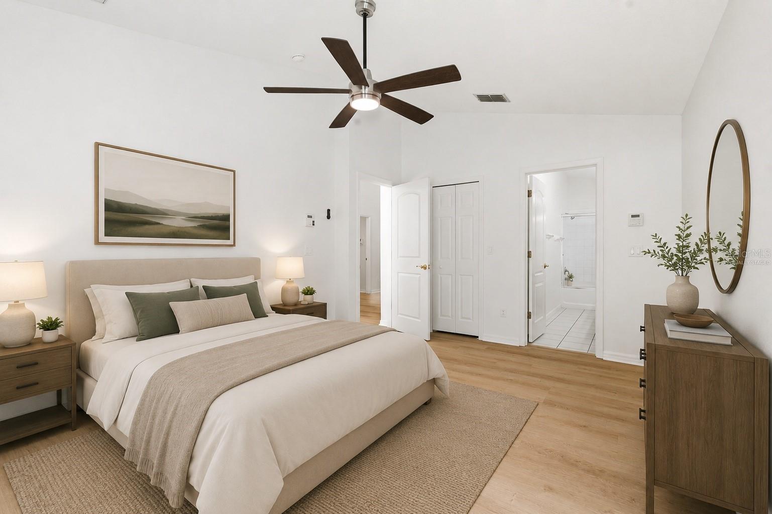 Primary Bedroom with en-suite *Virtually Staged*