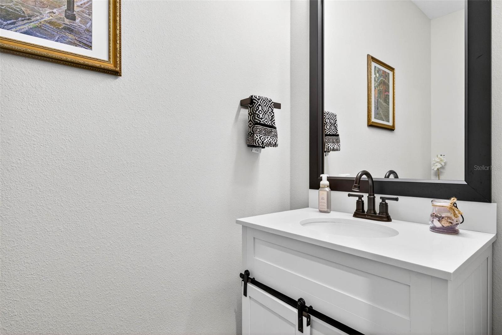 An additional half bath for guests.