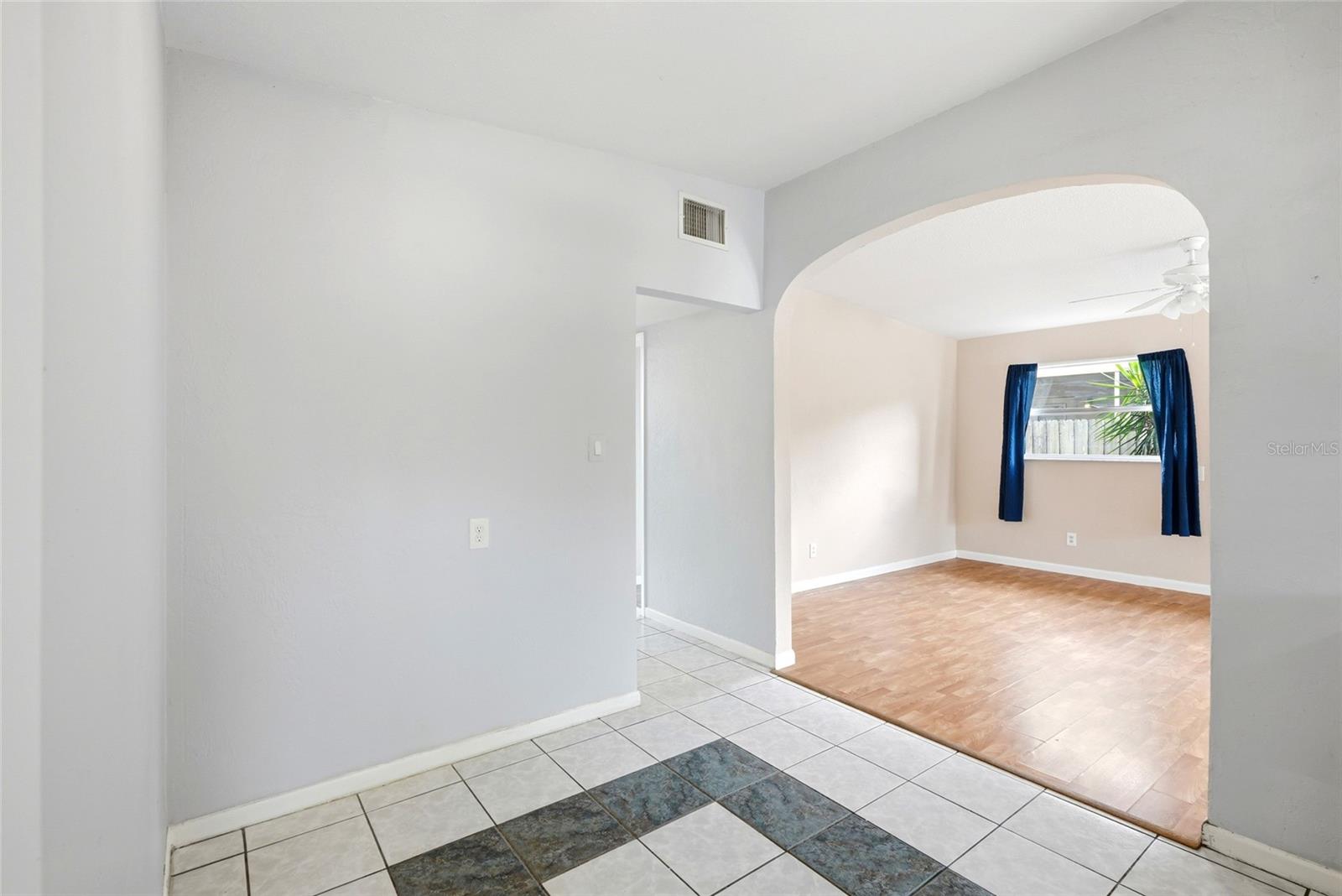 Dinning room w/ view to living room