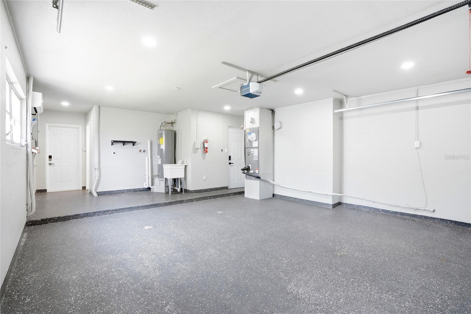 Oversized garage with a mini split a/c system