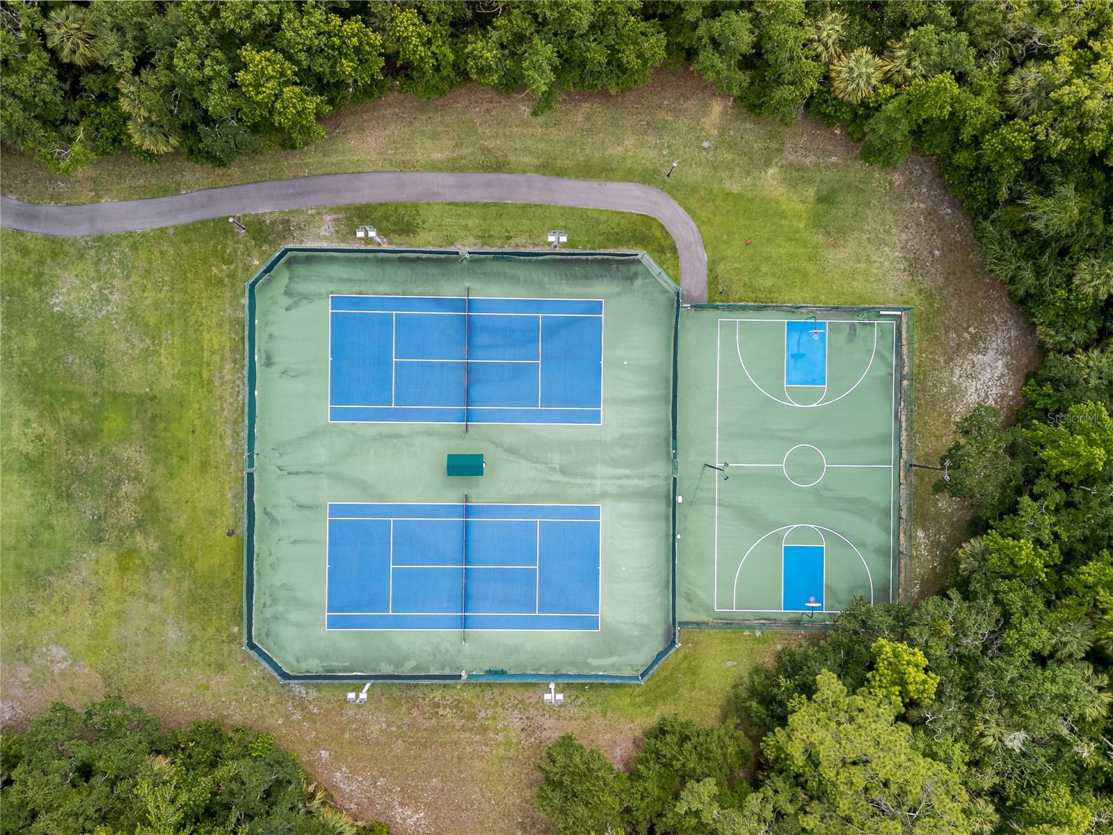 Tennis and Baketball courts