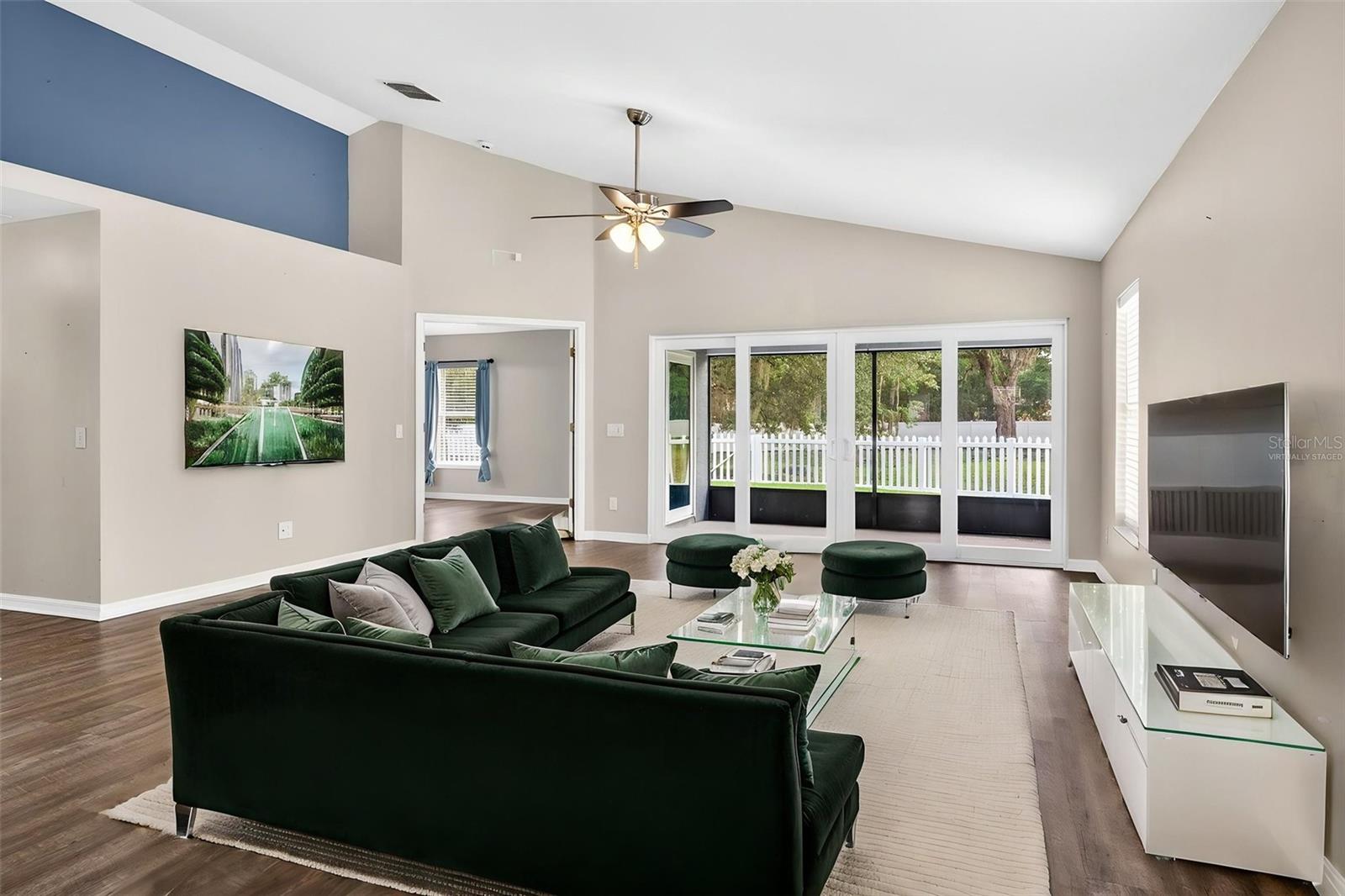 Living room- virtually staged