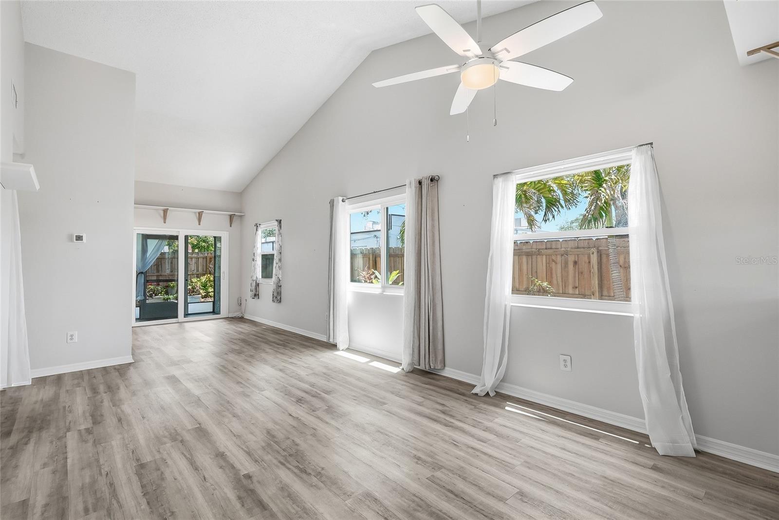 So much lovely natural light in this end-unit.