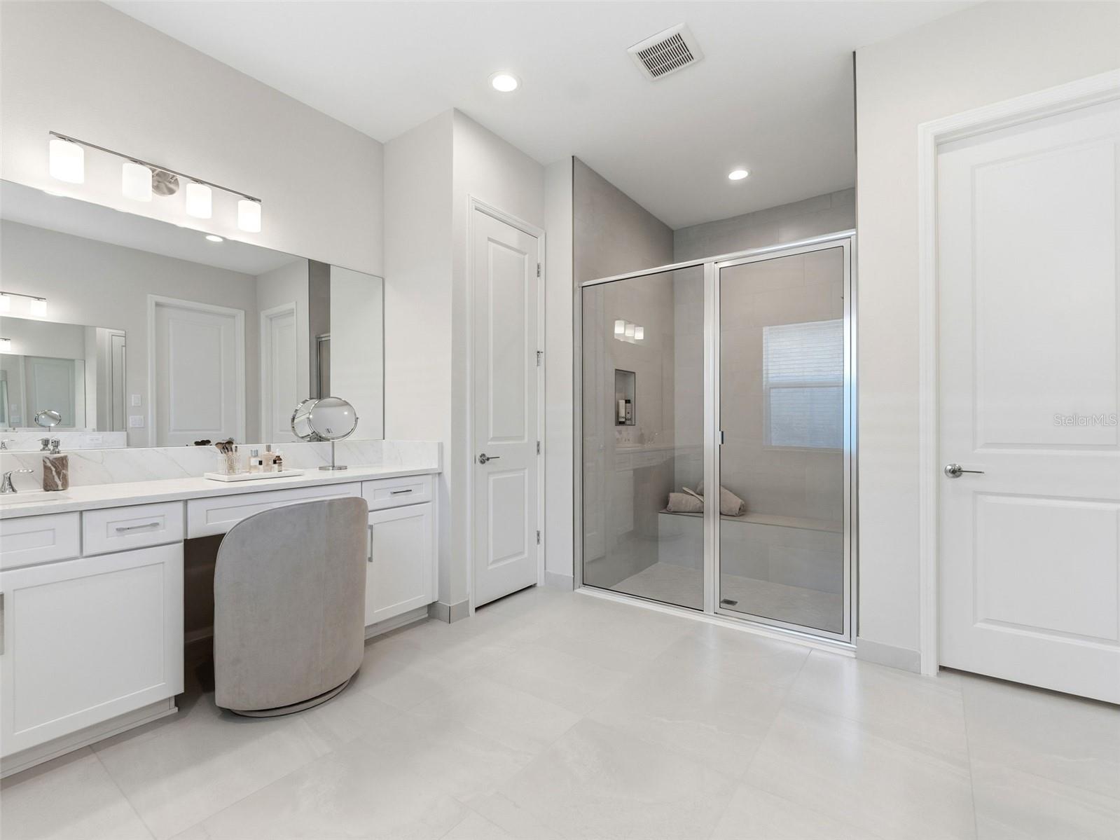 Oversized Primary Bathroom With Dual Counter Space