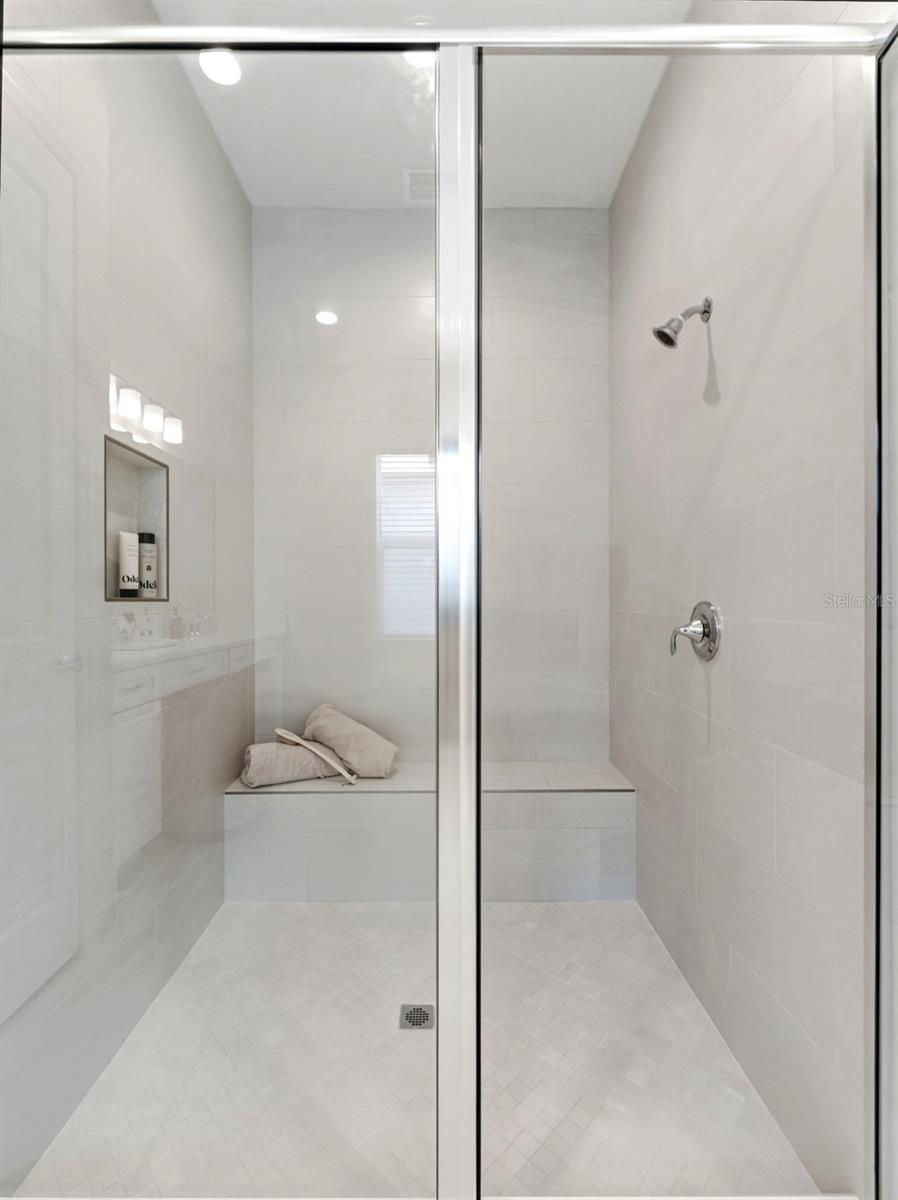 Master Shower With BEnch Seating