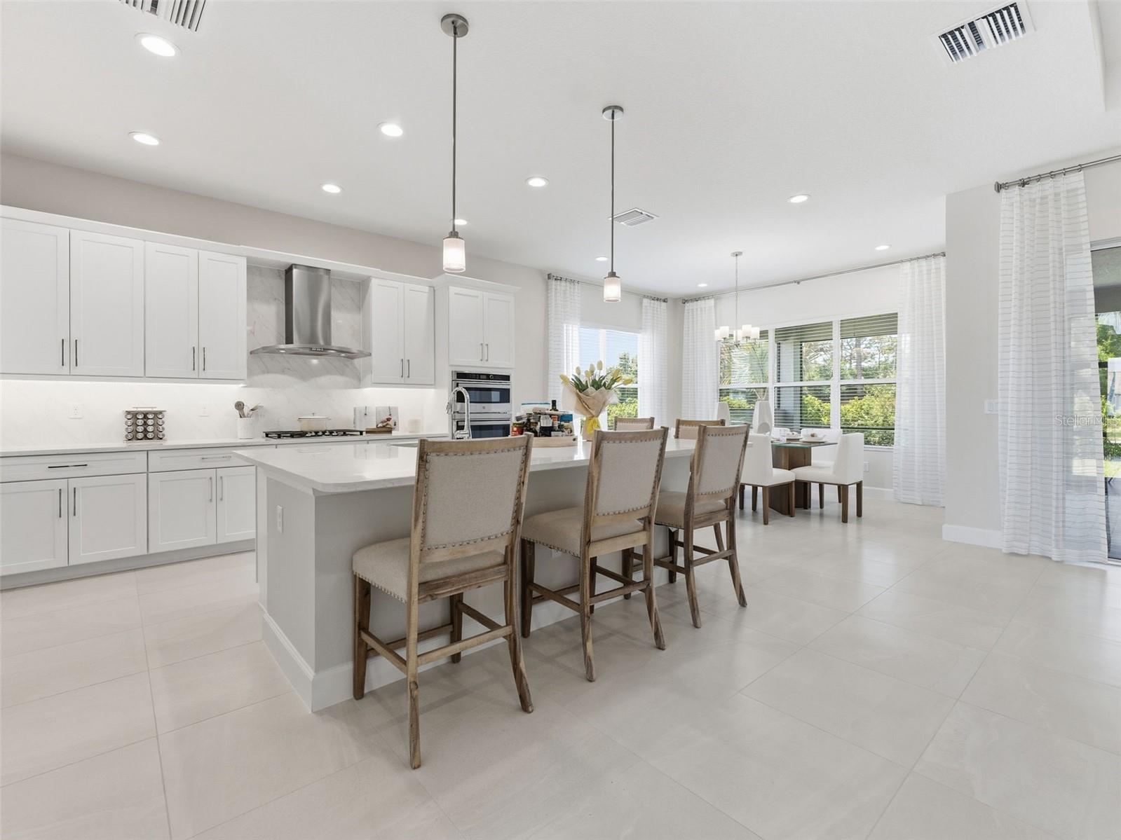 Recessed Lighting, Pendant Lights, Chimney Hood, Gas Cooktop  and More!