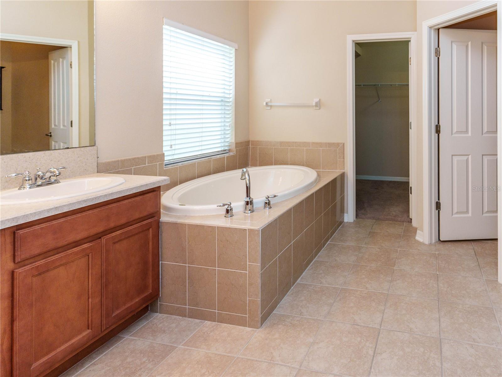 Master Bath with large walk in closet