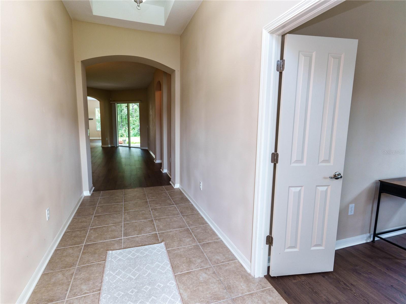 Entryway with Office to Right