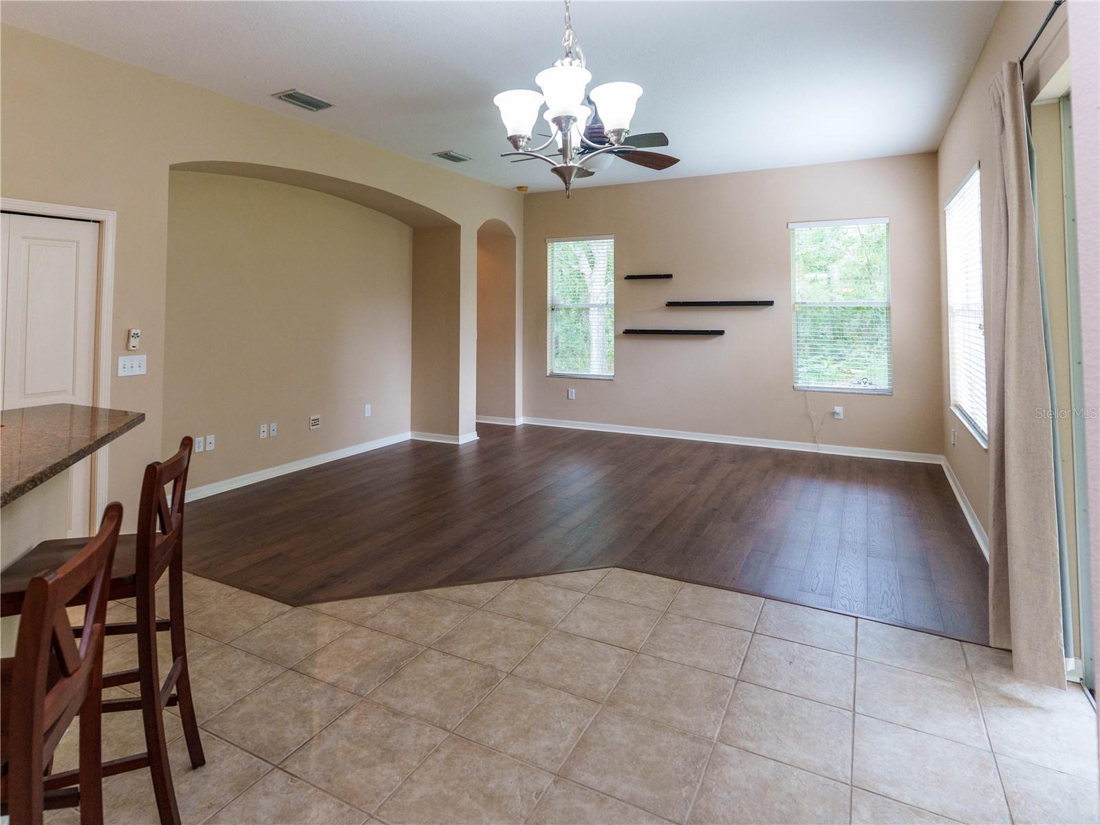 Family Room with eat in space adjacent to kitchen