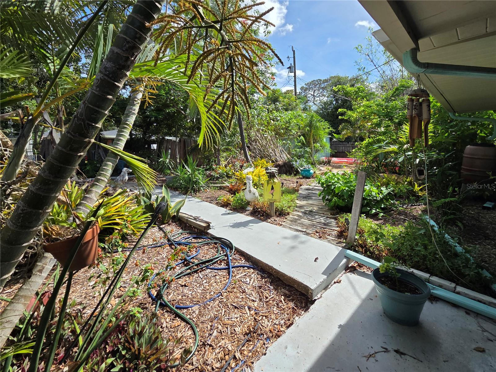 Sidewalk in yard