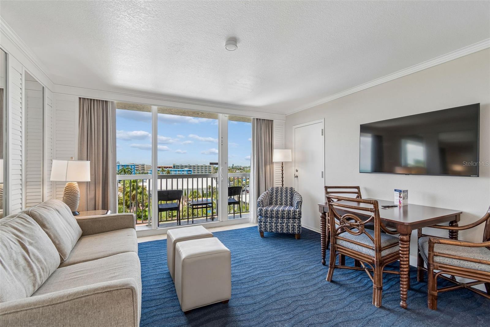 Enjoy sunsets from balcony & evening activities on the grounds.
