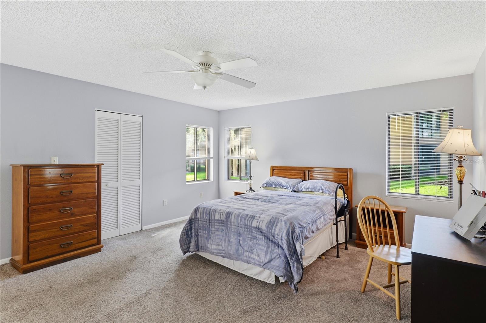 Master bedroom with double closet