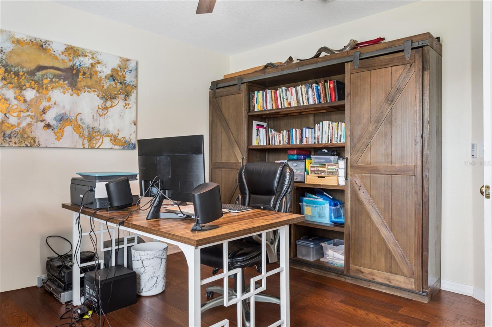 Bedroom 4 being used as an office.