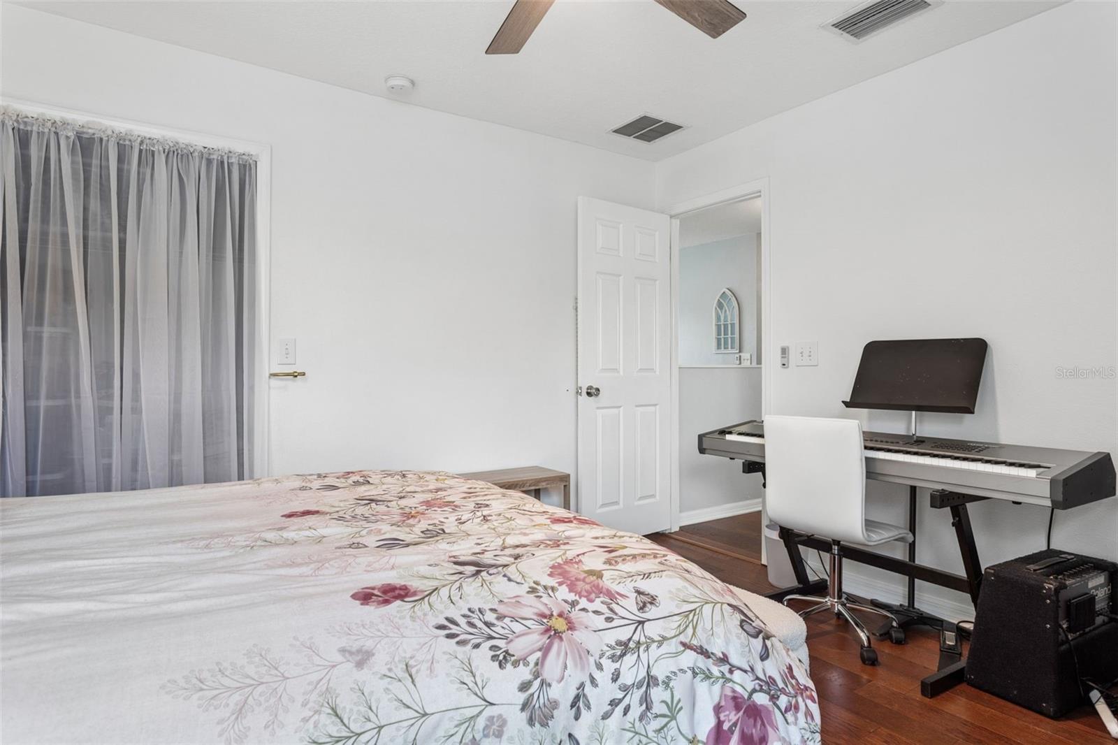 In this home all bedrooms are spacious with beautiful wood floors.