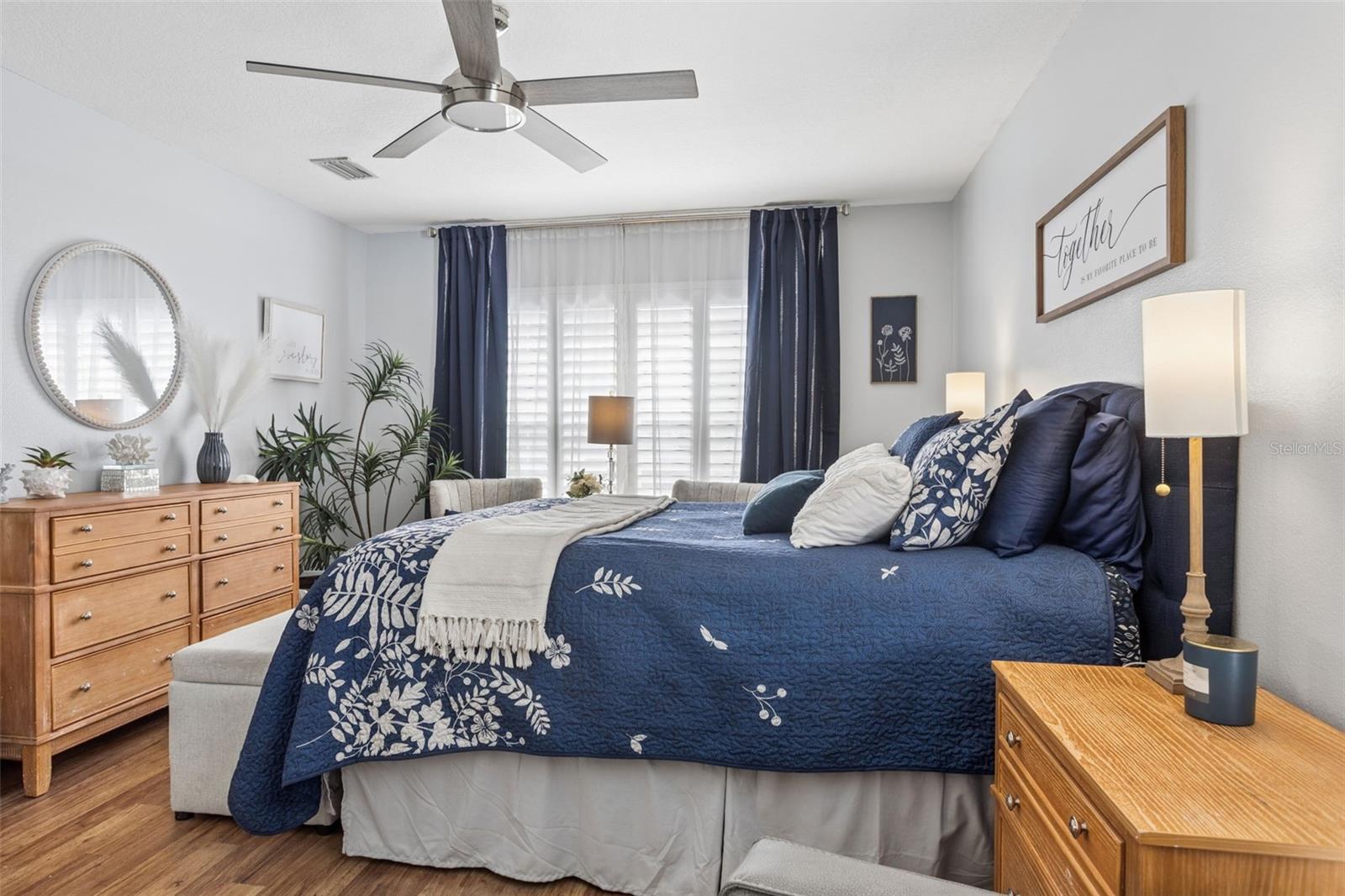 This shows how spacious your master suite is, it is located on the first floor.