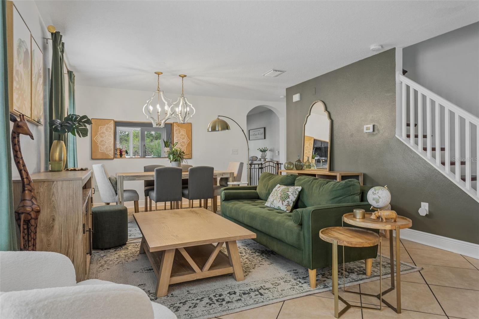 Spacious Living Room and room for a Dining Table seating 6