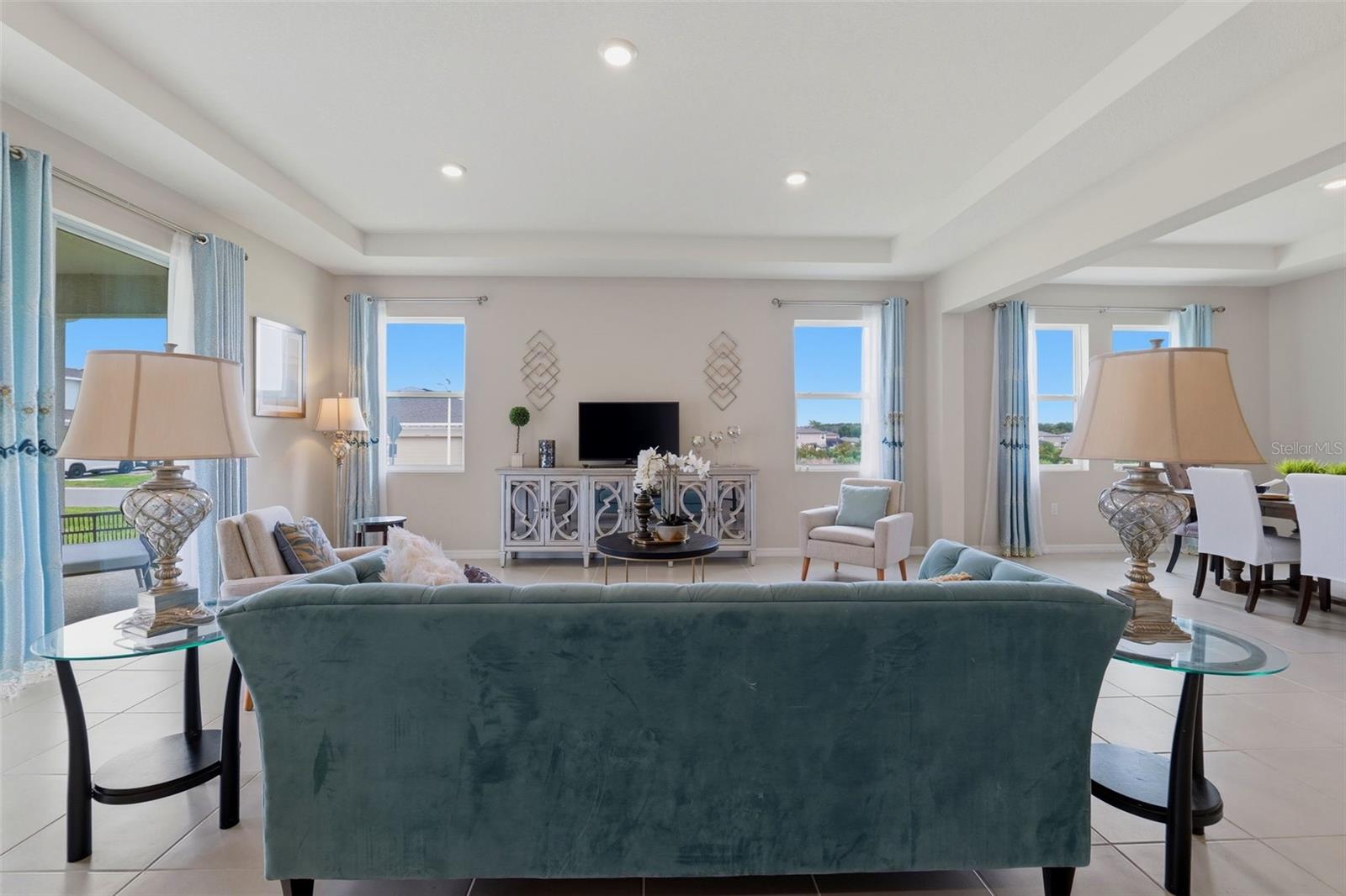 Light filled airy space with Additional windows throughout