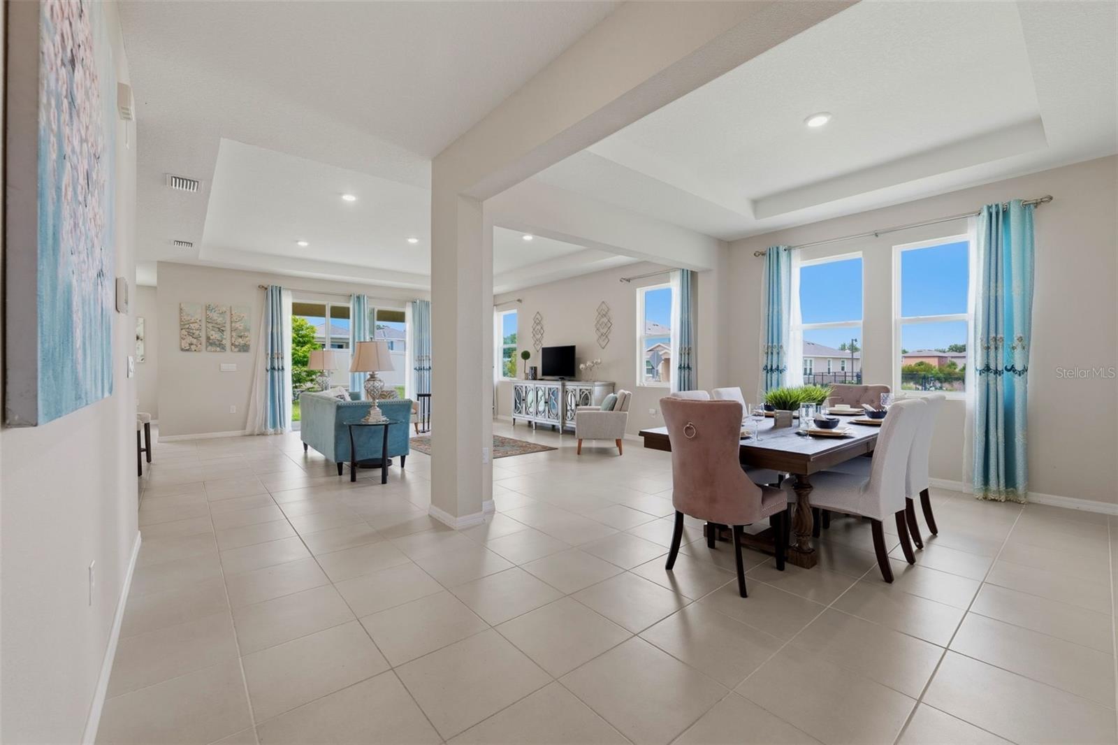 Open Cocept layout with formal Living and Dining spaces