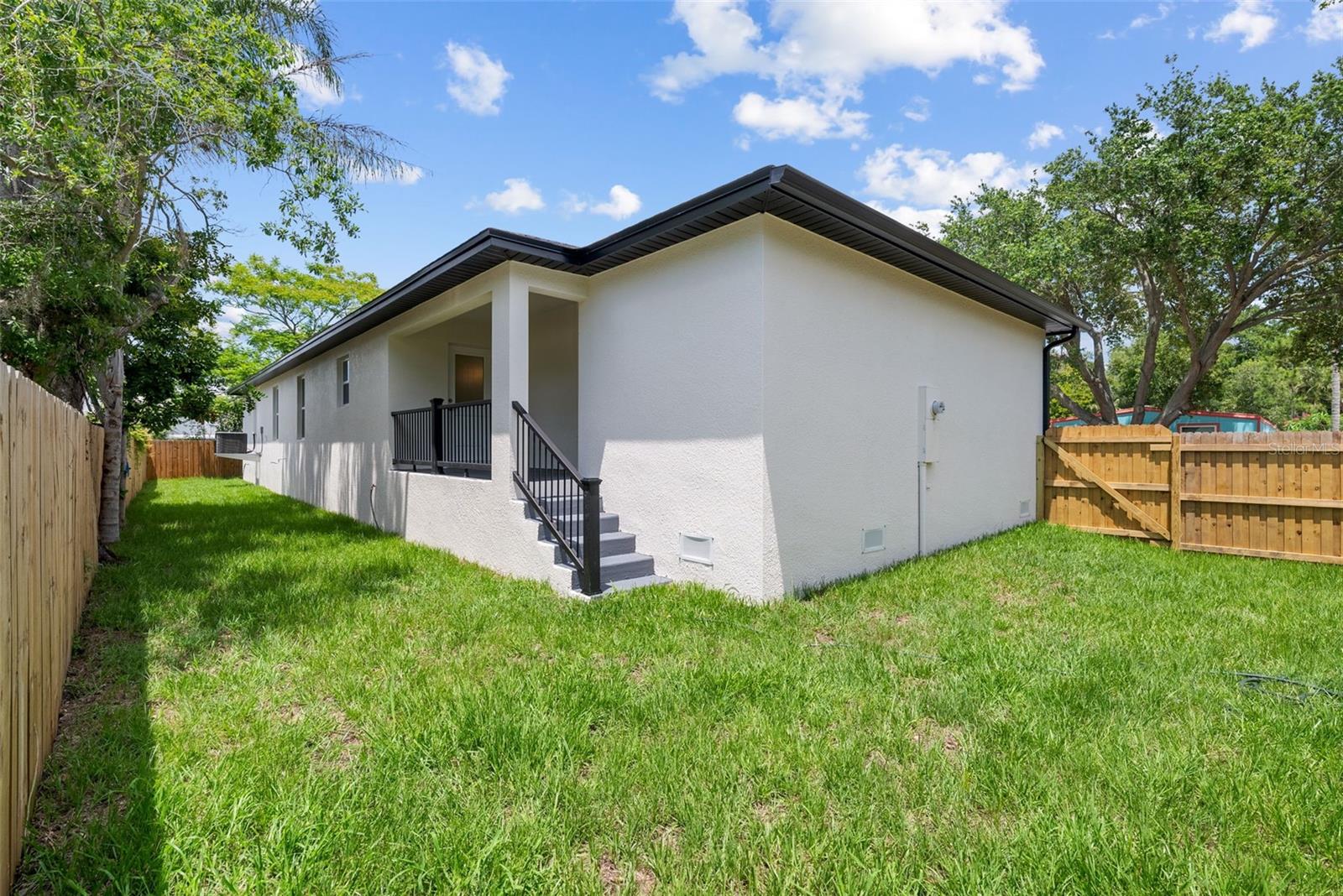 Rear Porch & Side Yard