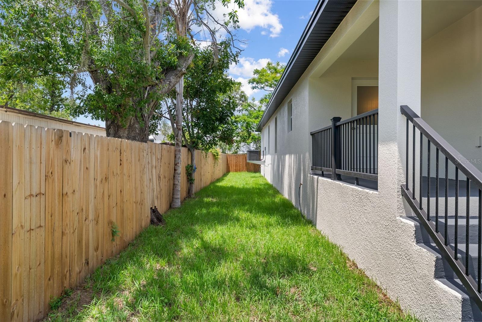 Rear Porch and Backyard